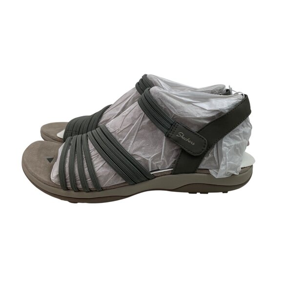 Skechers Womens Size 11 Olive Green Reggae Slim Coffee Run Sandals Stretch Fit - Picture 1 of 14